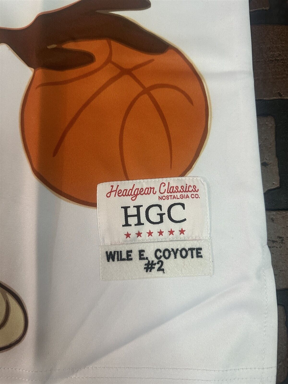 WILE E COYOTE/SAN ANTONIO White Headgear Classics Basketball Jersey