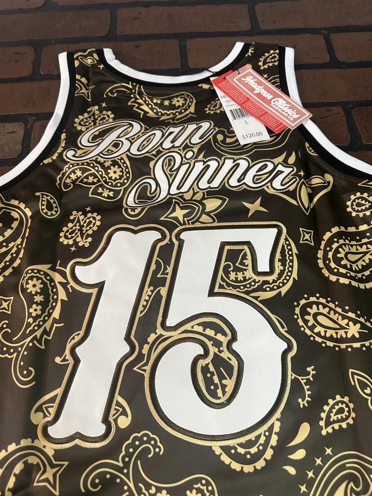Dreamville Born Sinner Brown Headgear Classics Basketball Jersey