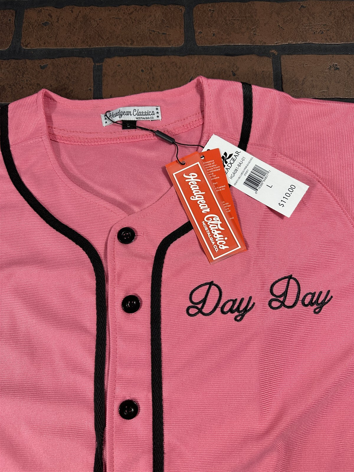 PINKY'S Day Day Headgear Classics Pink Baseball Jersey