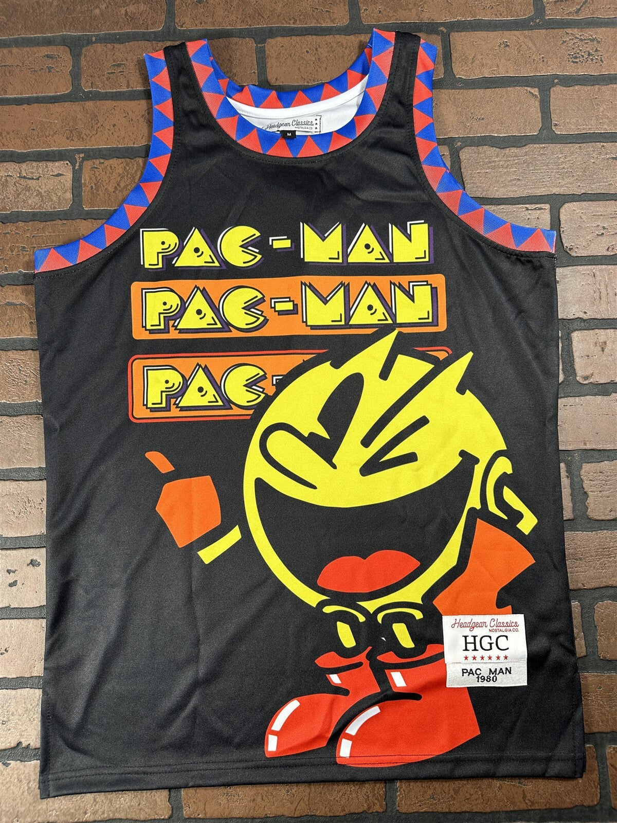 PAC MAN Black Headgear Classics Basketball Jersey