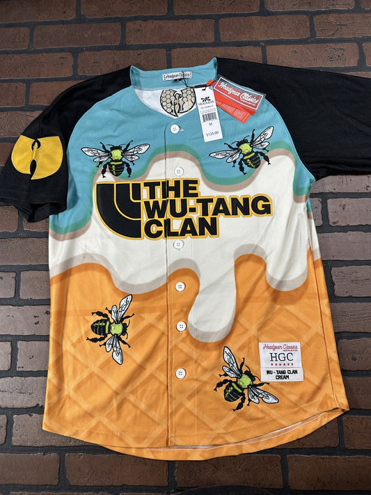 WU-TANG CLAN Bee/Cream Headgear Classics Baseball Jersey