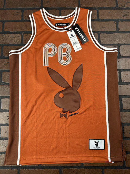 PLAYBOY BUNNY Orange Headgear Classics Basketball Jersey