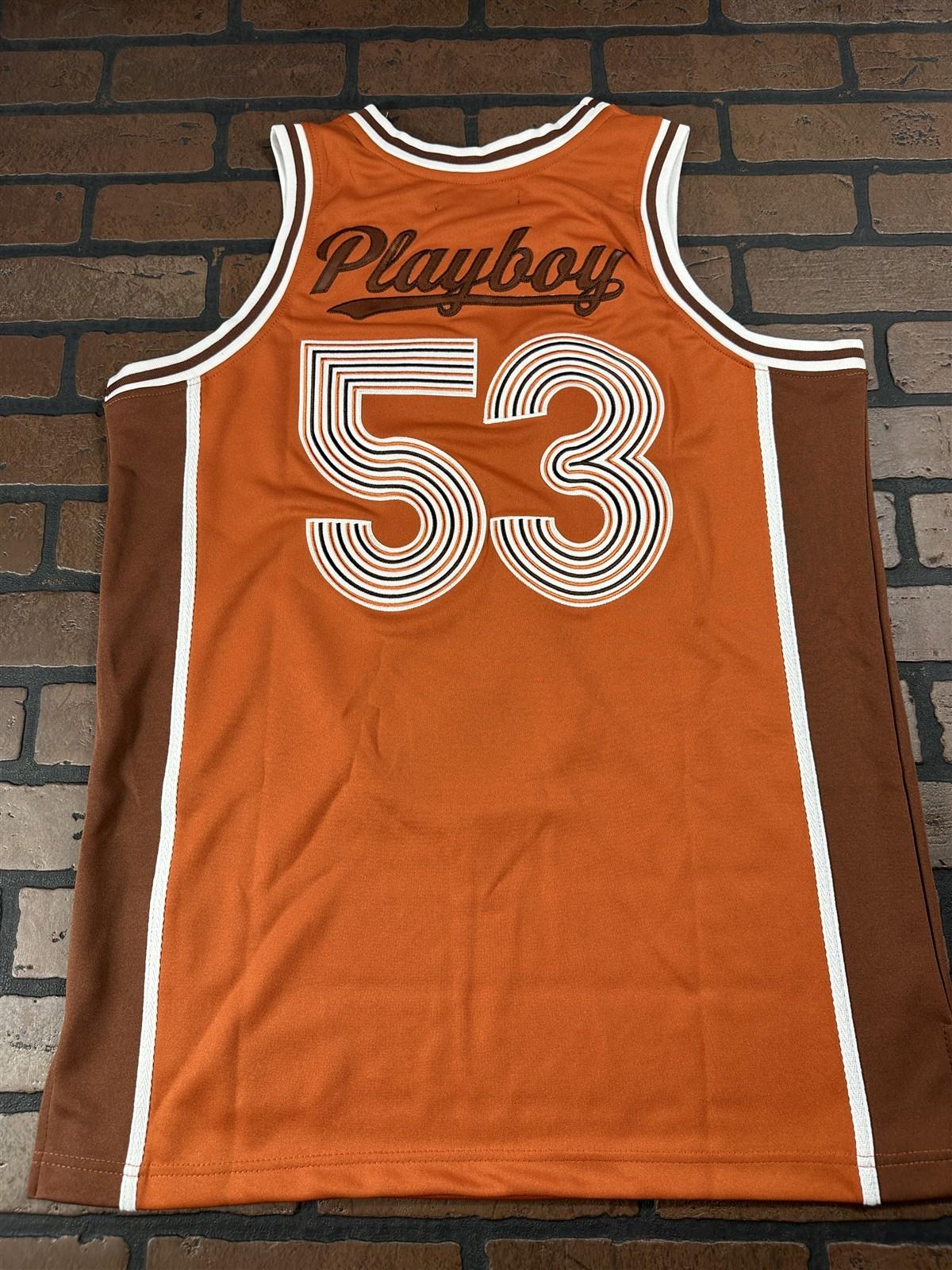 PLAYBOY BUNNY Orange Headgear Classics Basketball Jersey