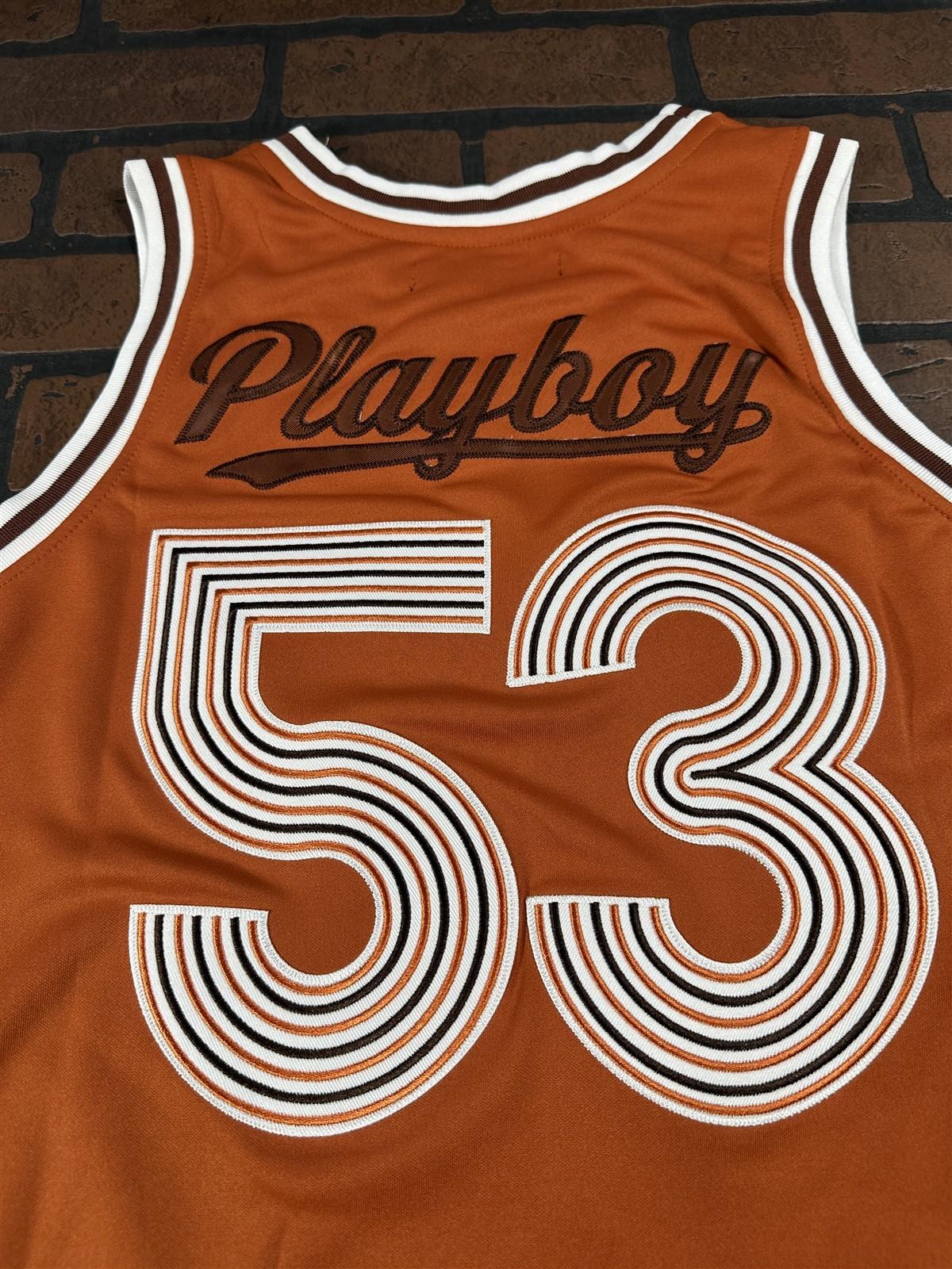 PLAYBOY BUNNY Orange Headgear Classics Basketball Jersey