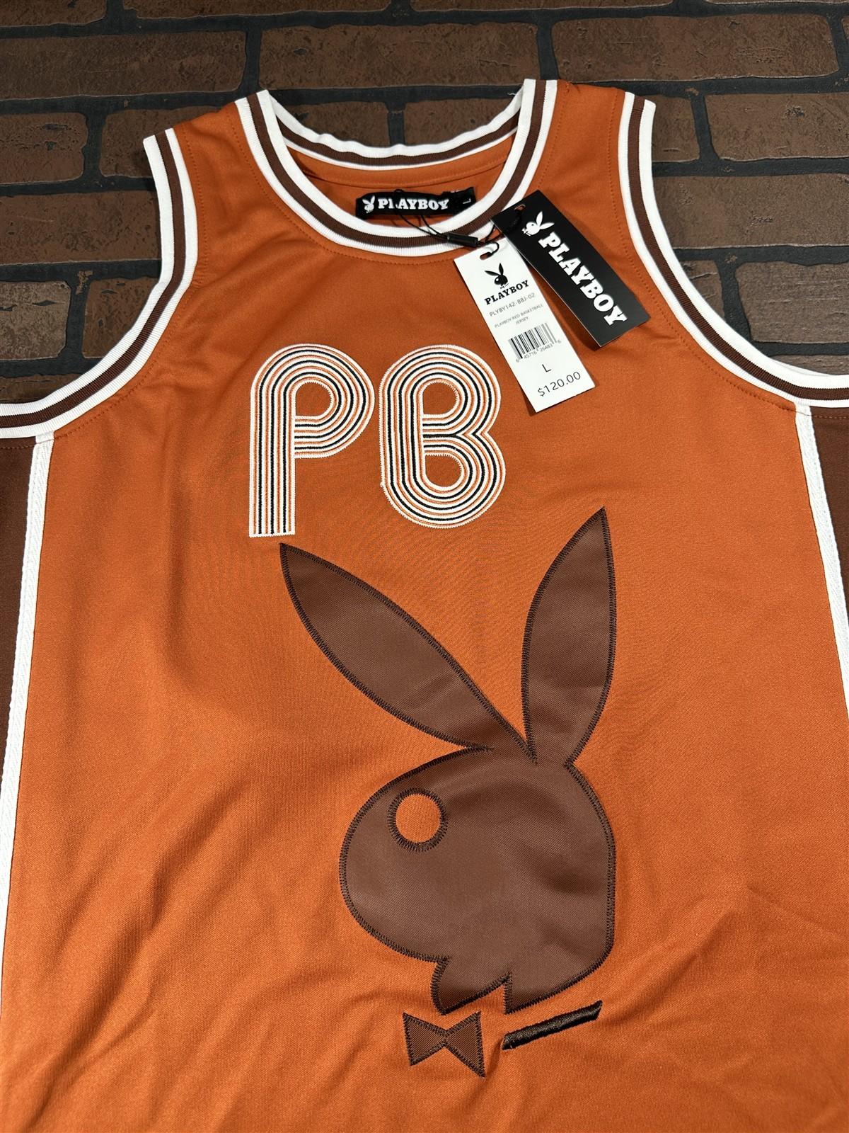 PLAYBOY BUNNY Orange Headgear Classics Basketball Jersey