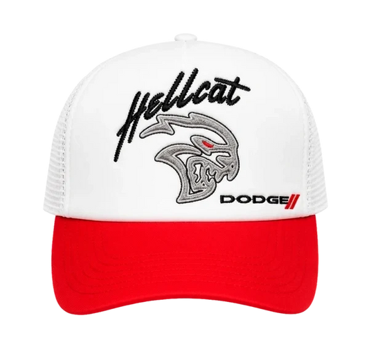 Dodge Demon White Trucker Hat