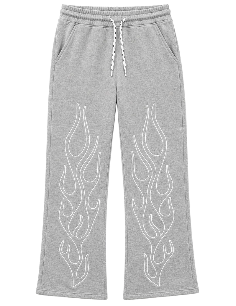 Gray Flames Sweatpants