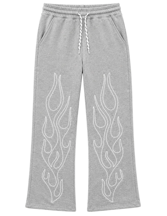 Gray Flames Sweatpants