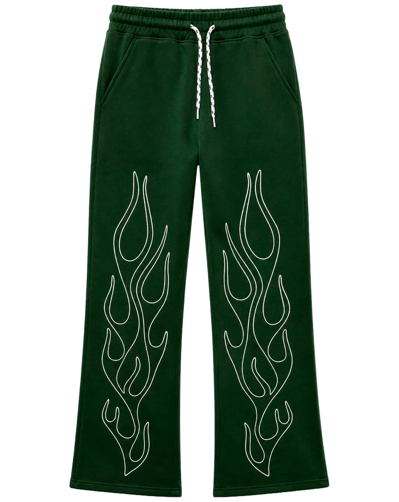 Green Flames Sweatpants