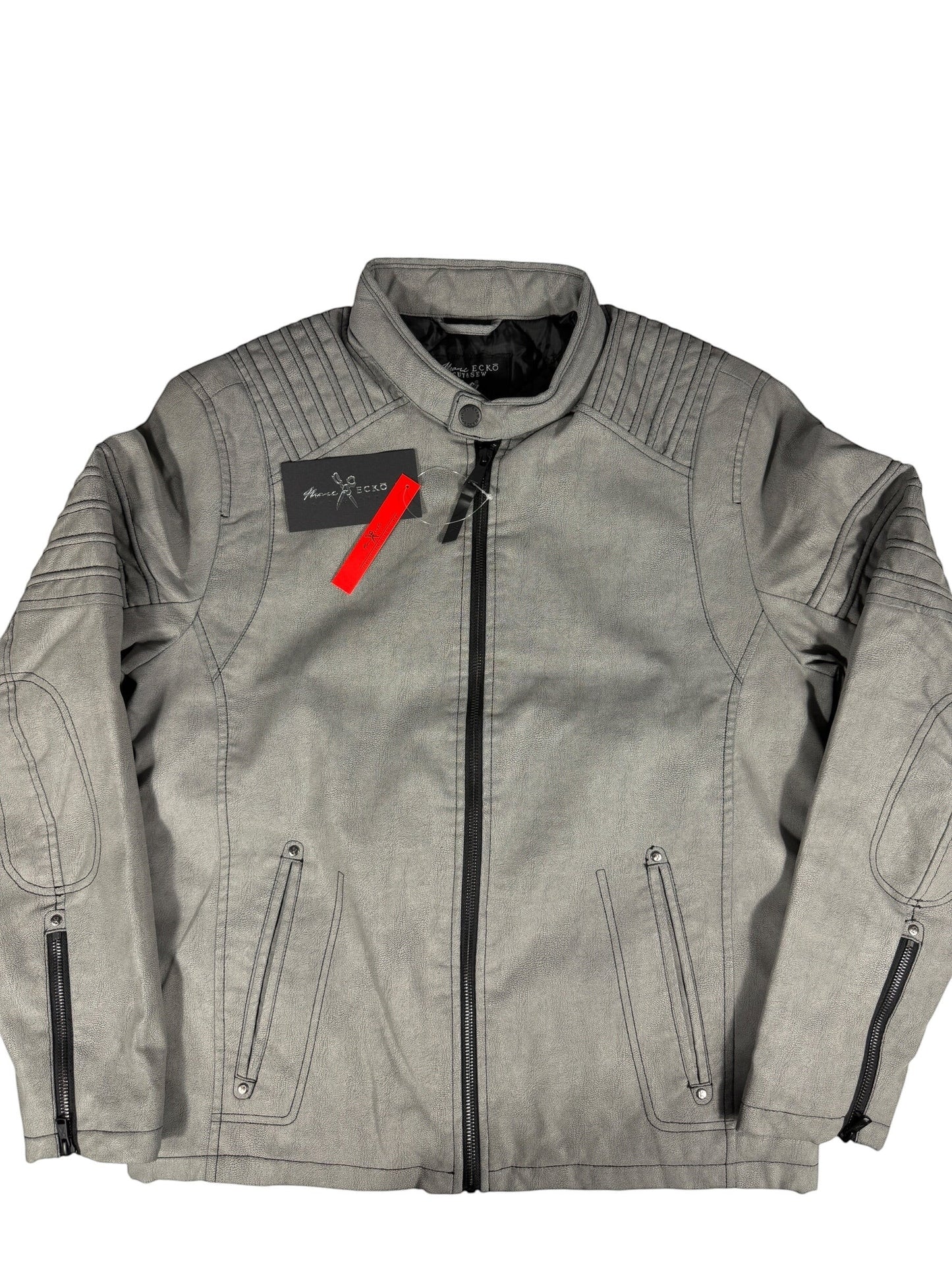 Marc Ecko Gray Leather Jacket