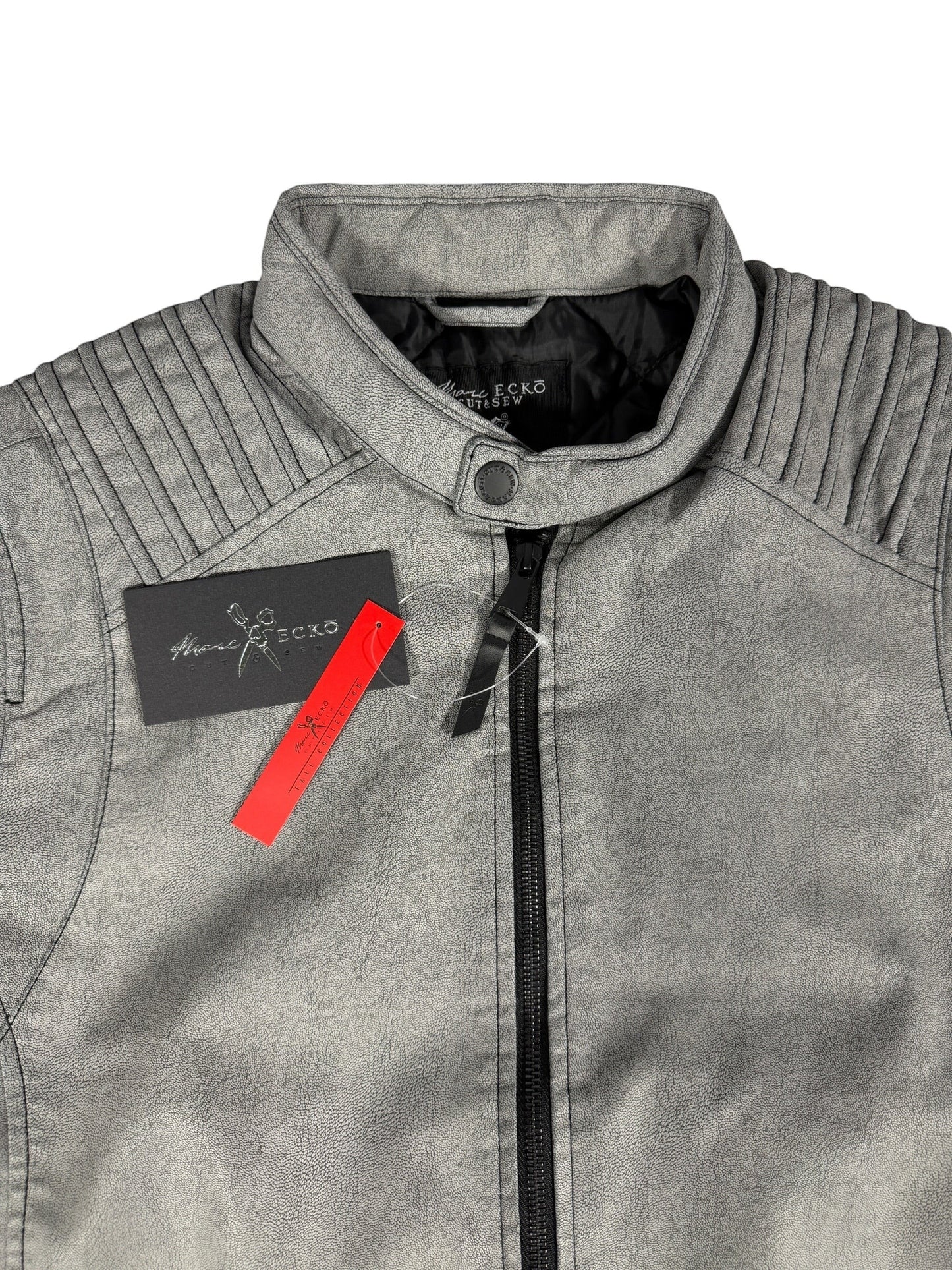 Marc Ecko Gray Leather Jacket