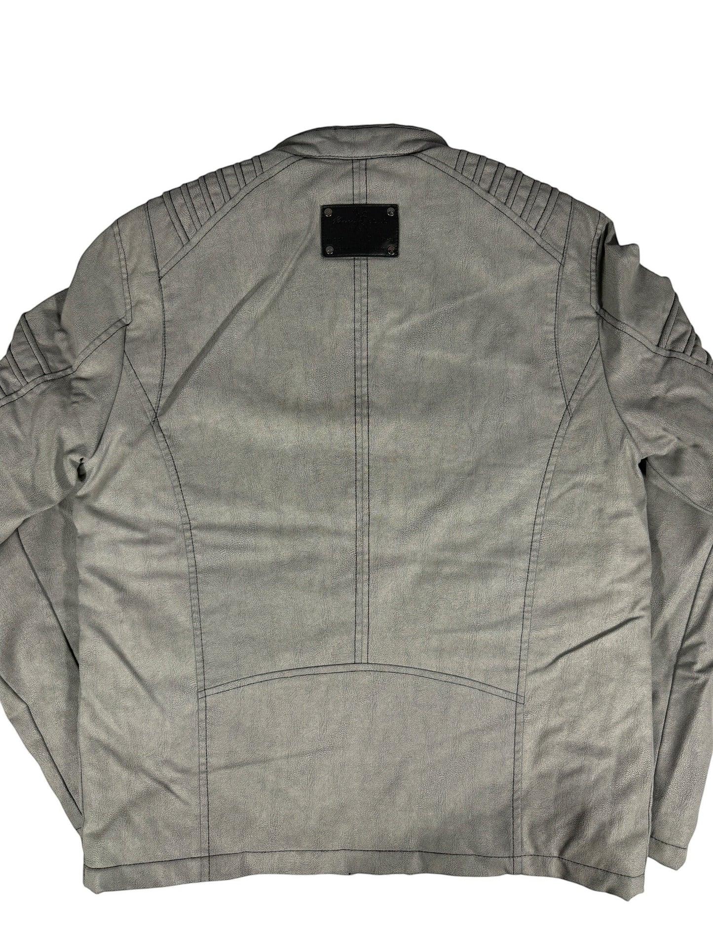 Marc Ecko Gray Leather Jacket