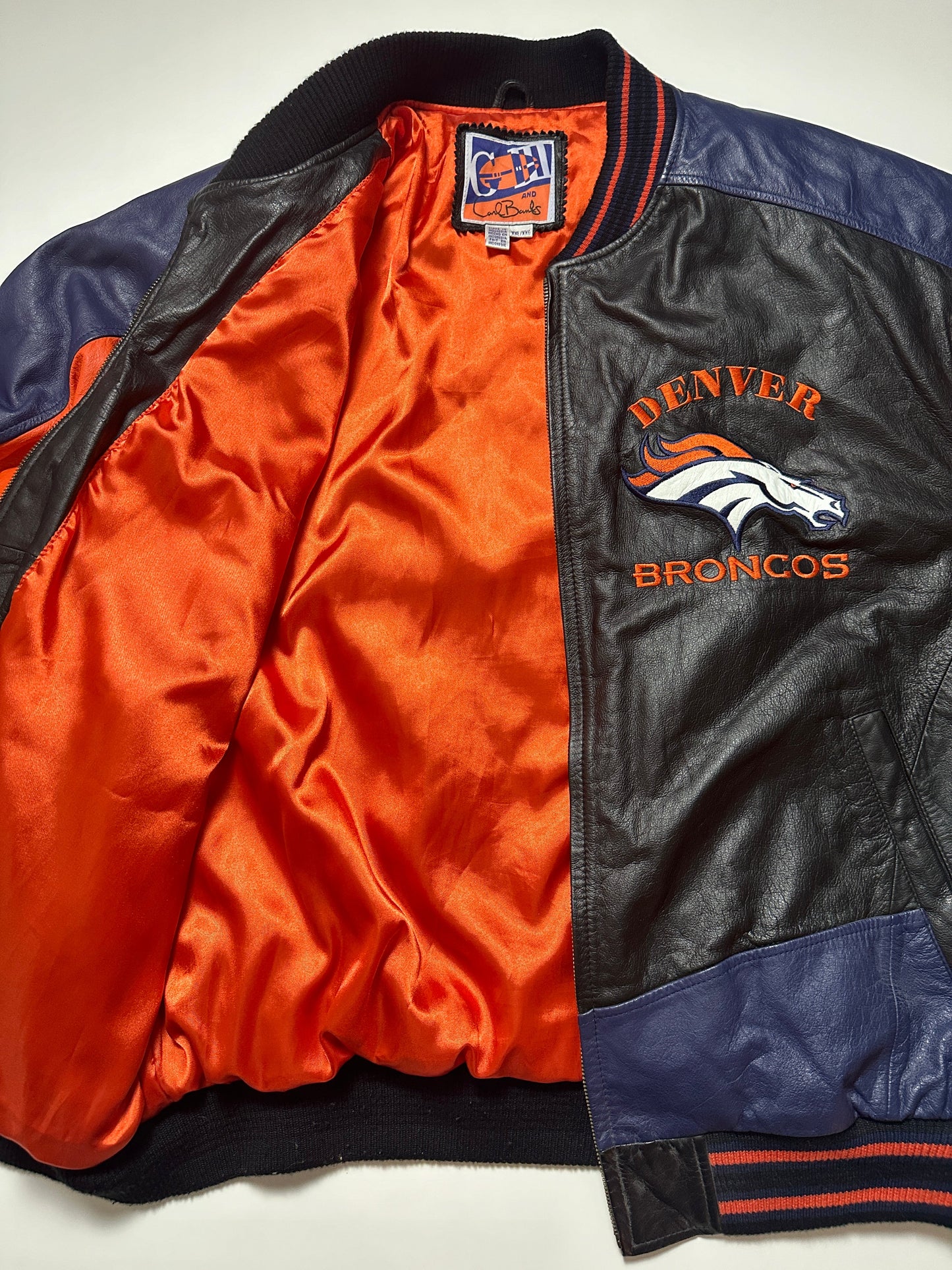 Denver Broncos Black Vintage Leather Jacket