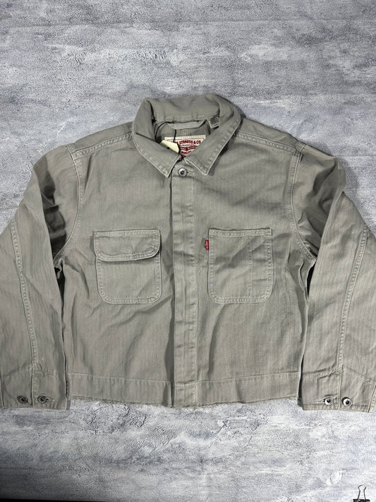 Levi's Light Weight Cropped Gray Denim Jacket