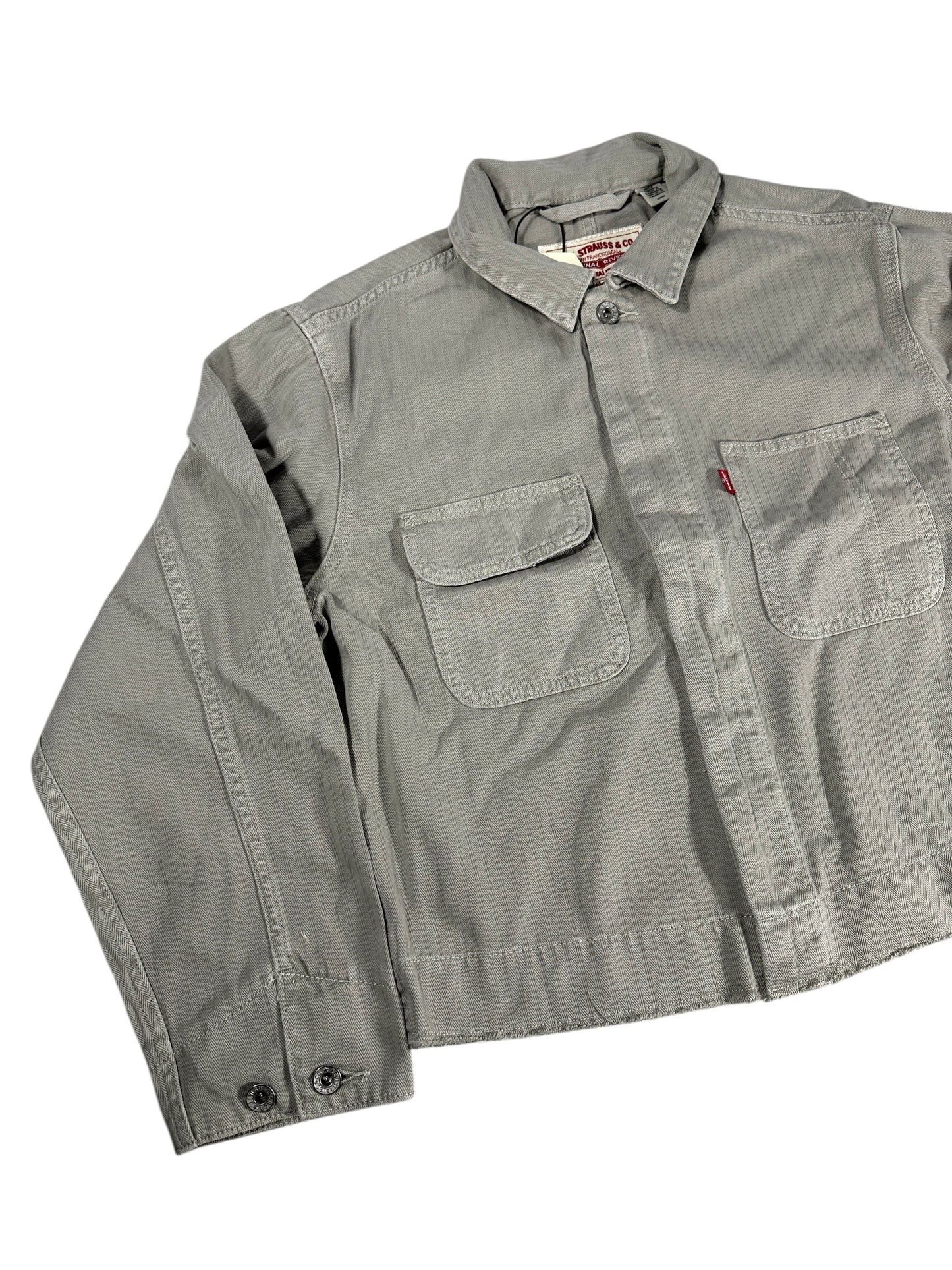 Levi's Light Weight Cropped Gray Denim Jacket