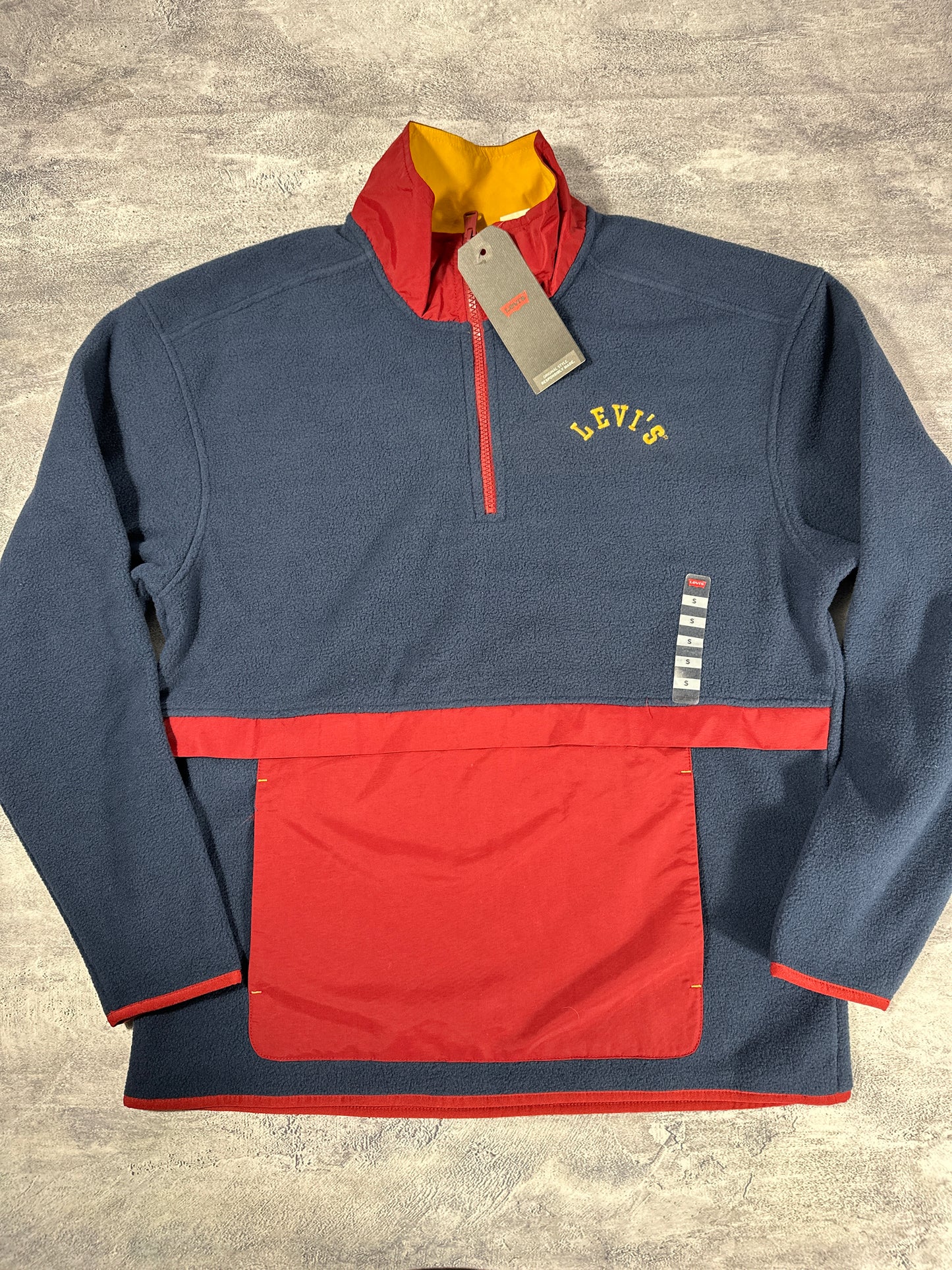Levi's Anorak 1/4 Zip Fleece Sweatshirt