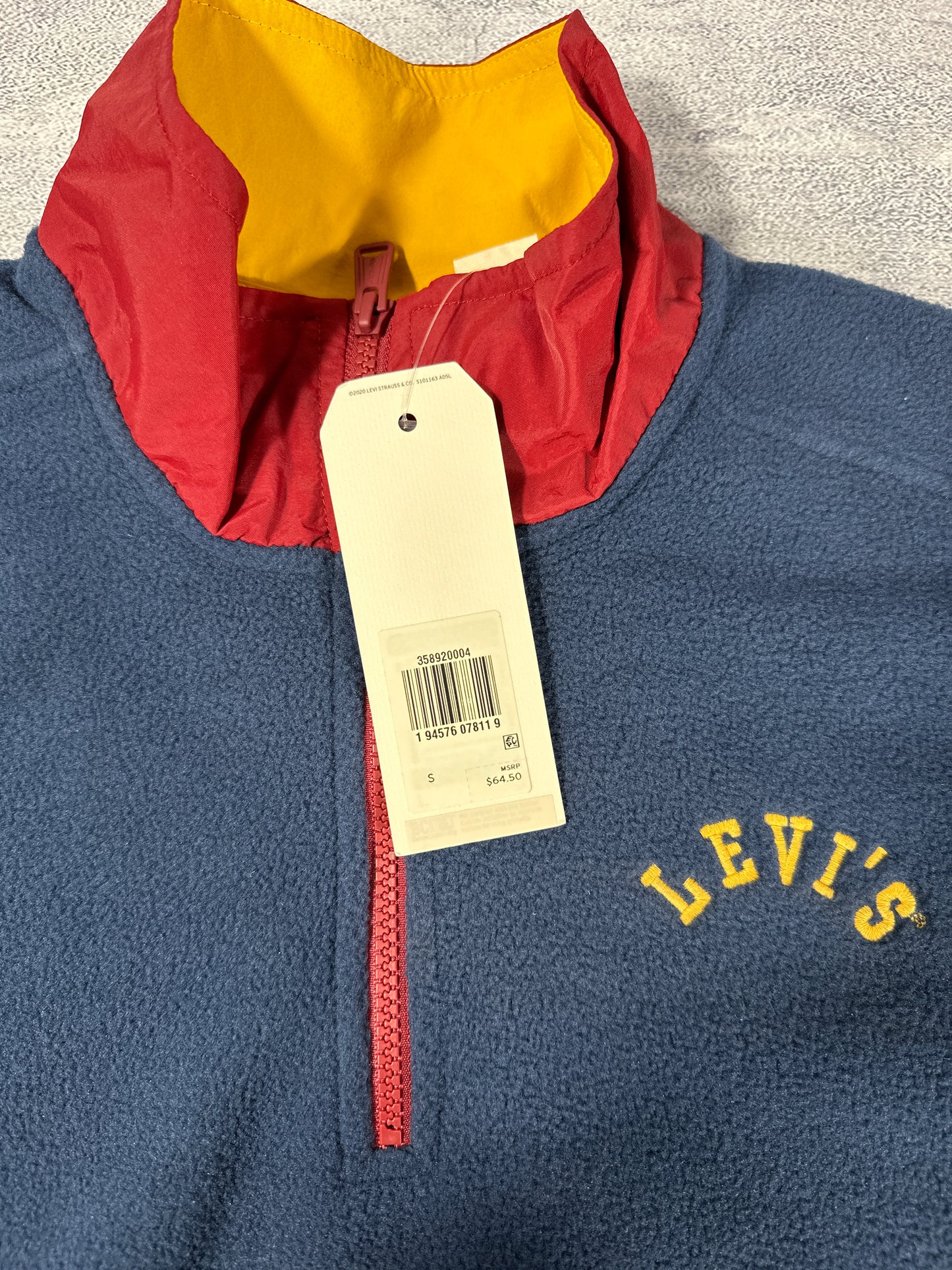 Levi's Anorak 1/4 Zip Fleece Sweatshirt