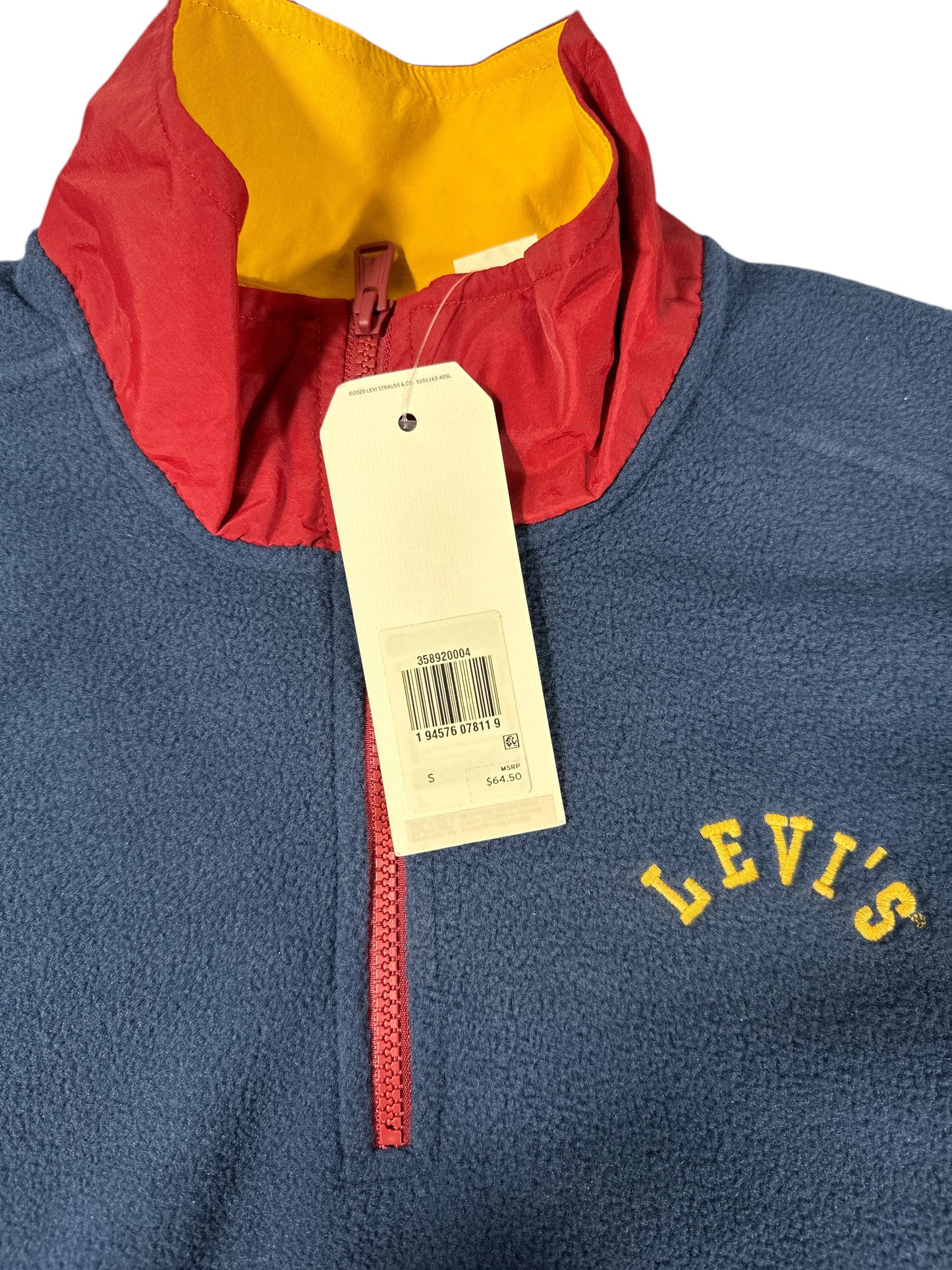 Levi's Anorak 1/4 Zip Fleece Sweatshirt