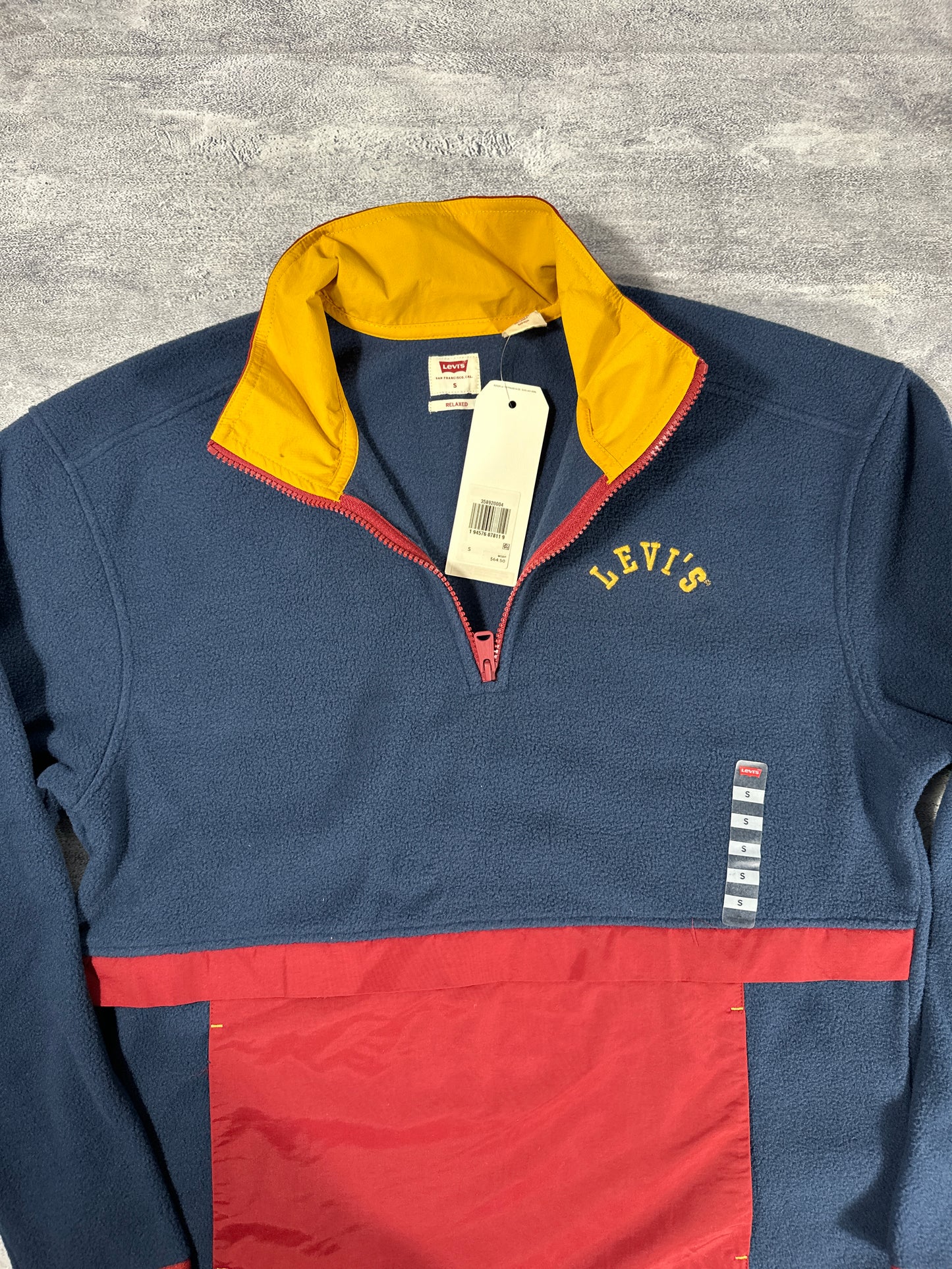 Levi's Anorak 1/4 Zip Fleece Sweatshirt