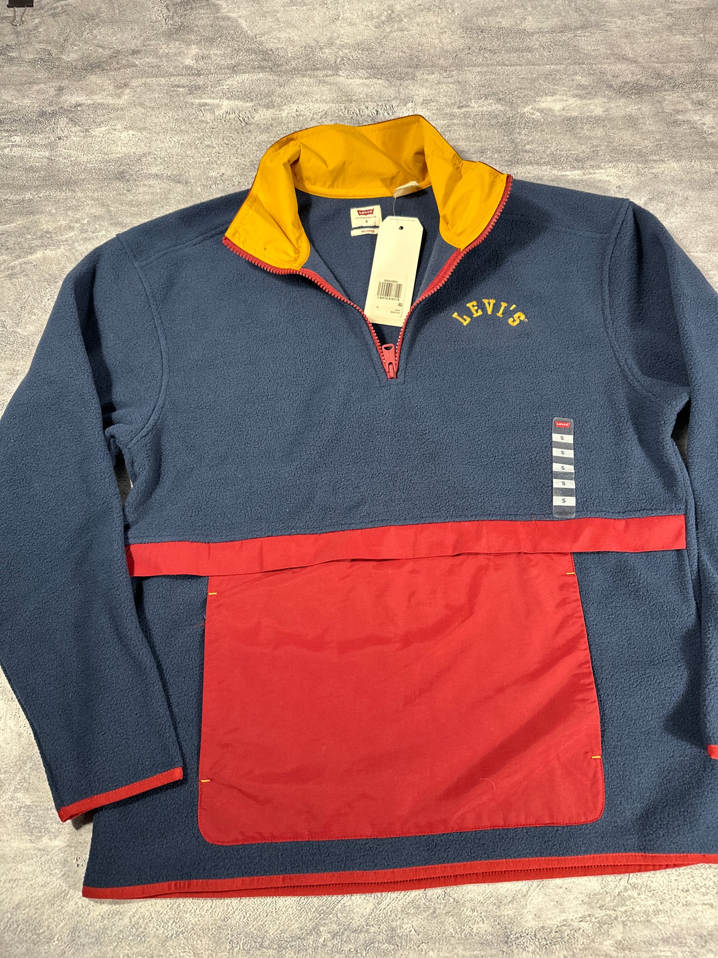 Levi's Anorak 1/4 Zip Fleece Sweatshirt