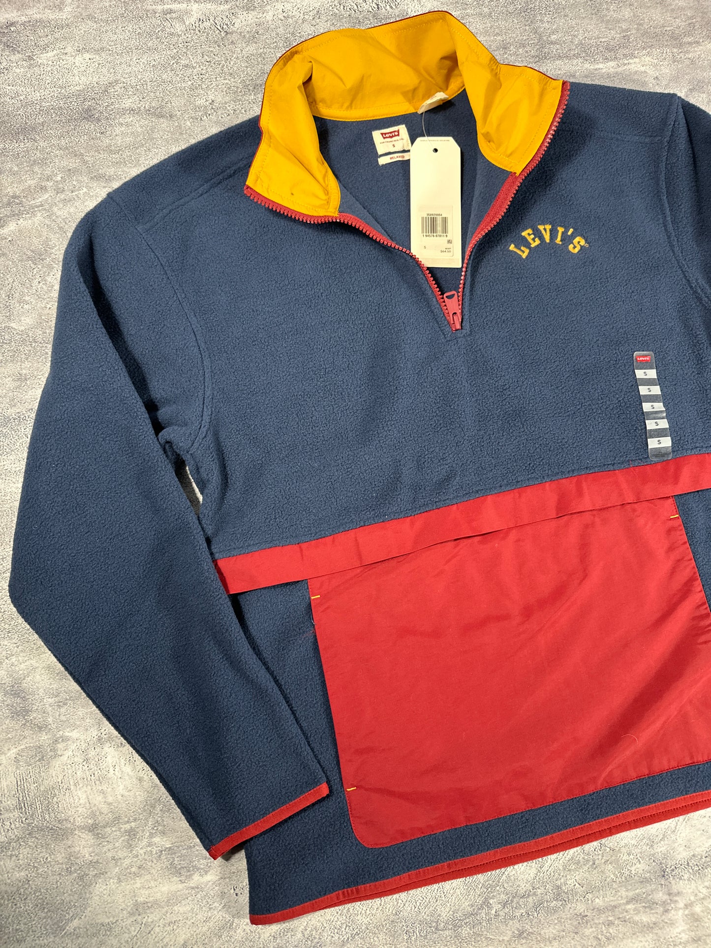 Levi's Anorak 1/4 Zip Fleece Sweatshirt
