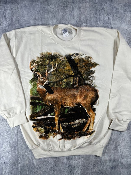 Vintage White Nature Sweatshirt