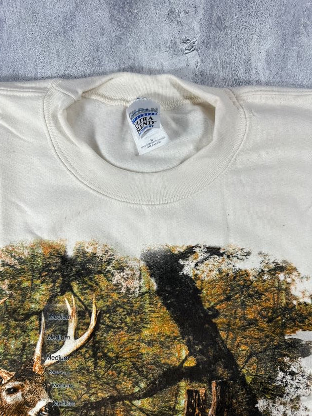 Vintage White Nature Sweatshirt
