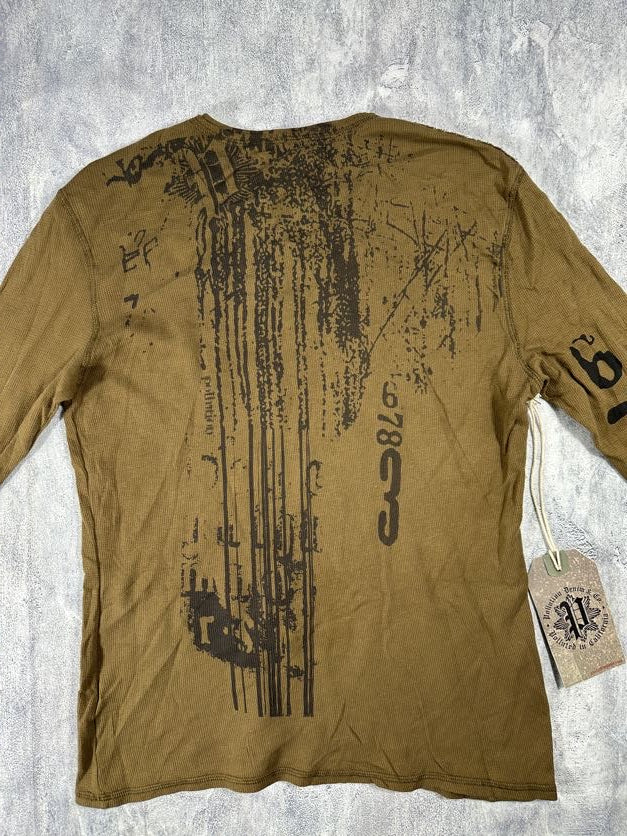 Pollution Brown Y2K Thermal Long Sleeve Shirt