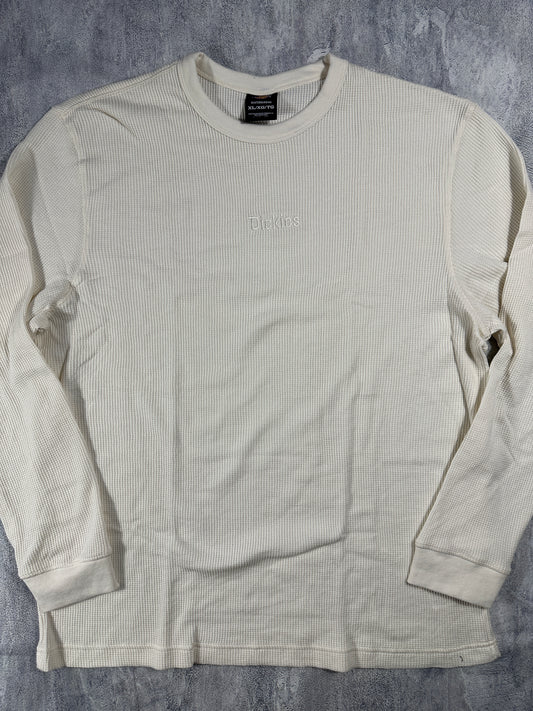 Dickies White Waffle Thermal Long Sleeve Shirt