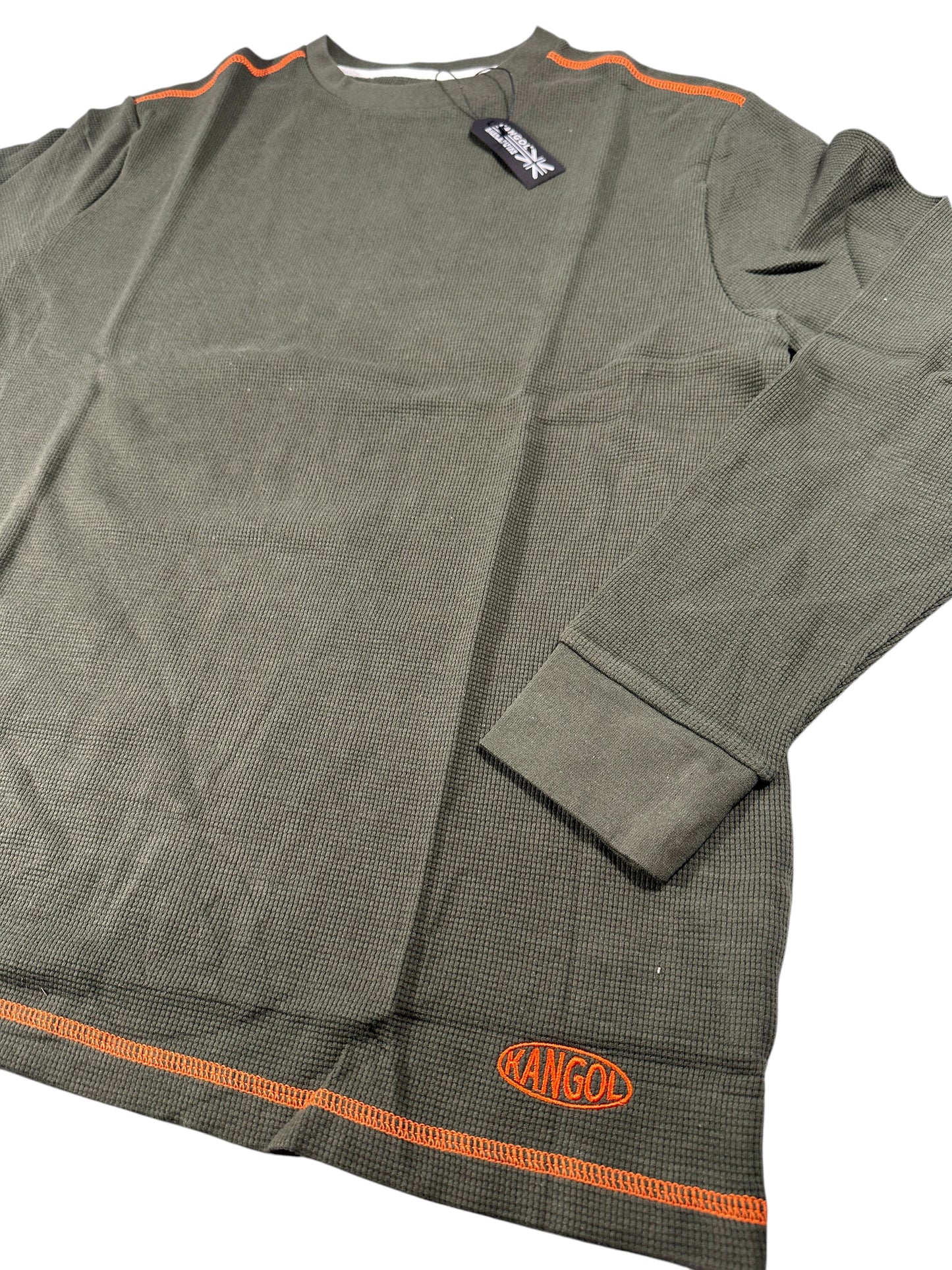 Kangol Green Thermal Long Sleeve Shirt
