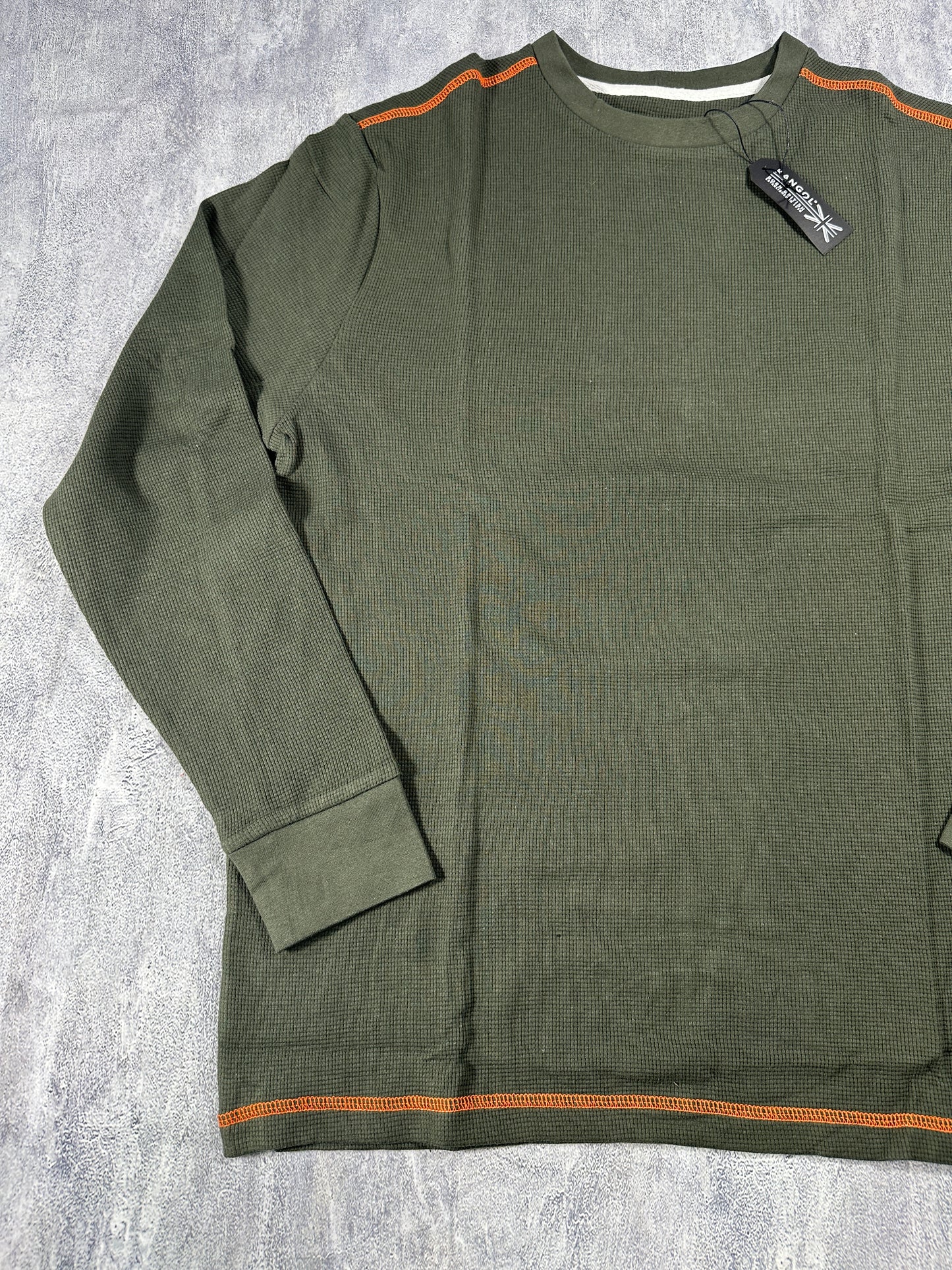 Kangol Green Thermal Long Sleeve Shirt