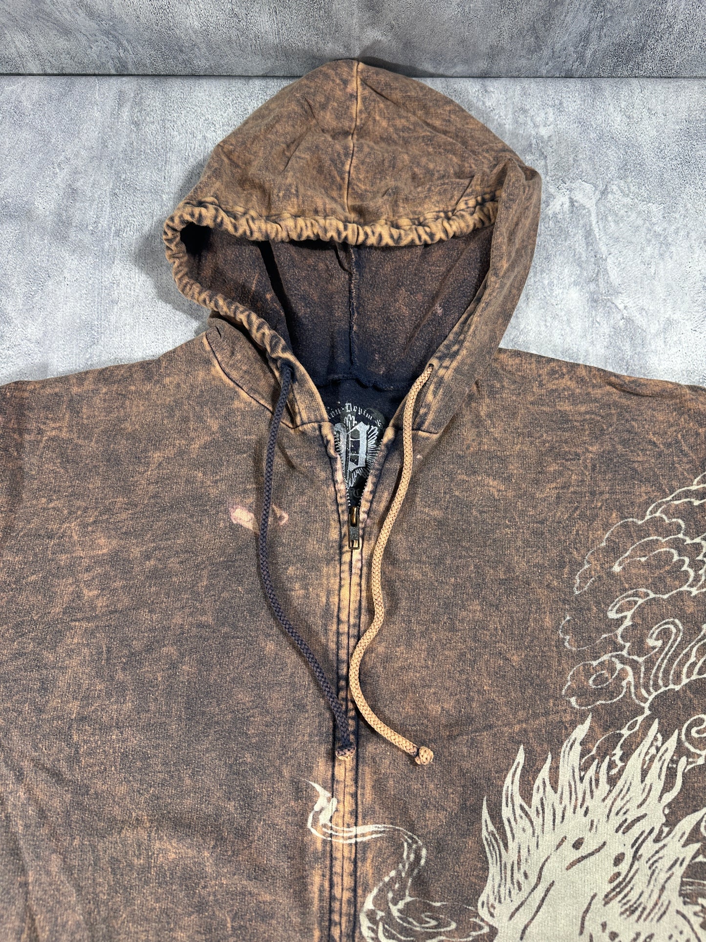 Pollution Hoodie with Dragon Graphic