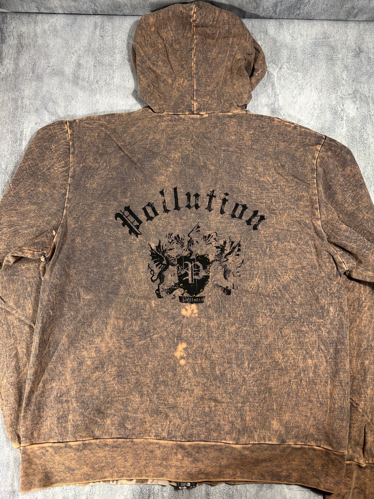 Pollution Hoodie with Dragon Graphic