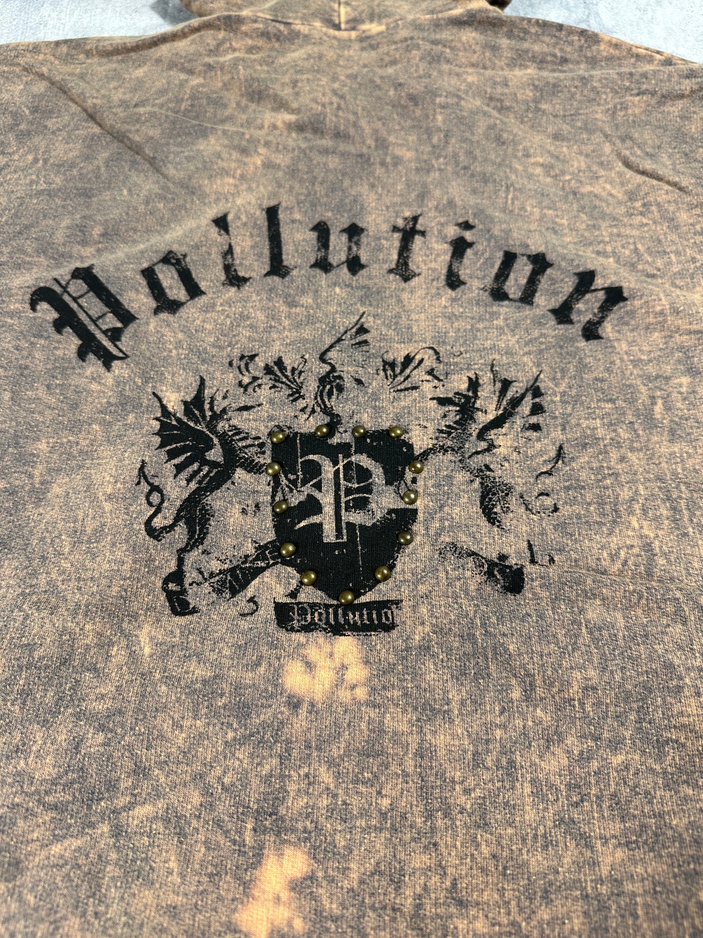 Pollution Hoodie with Dragon Graphic