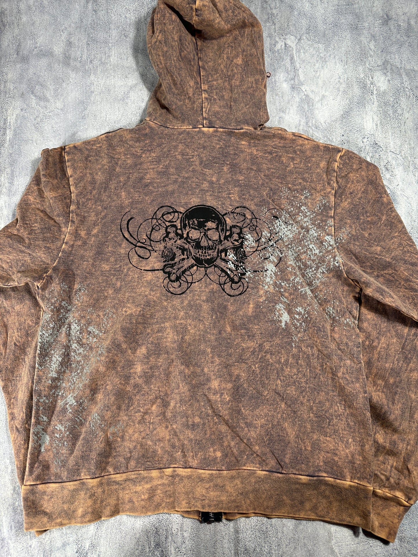 Pollution Hoodie with Skull Graphic