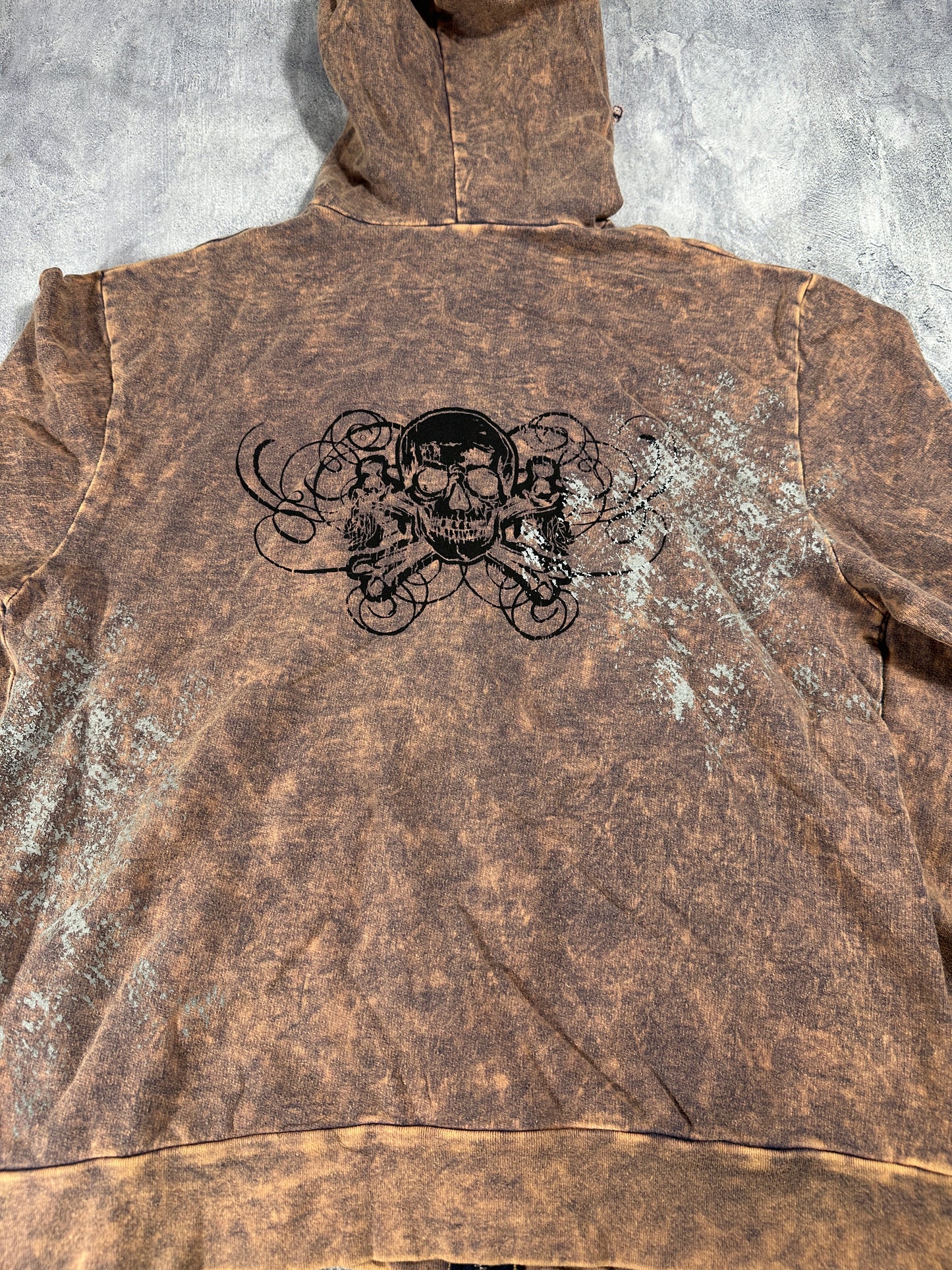 Pollution Hoodie with Skull Graphic