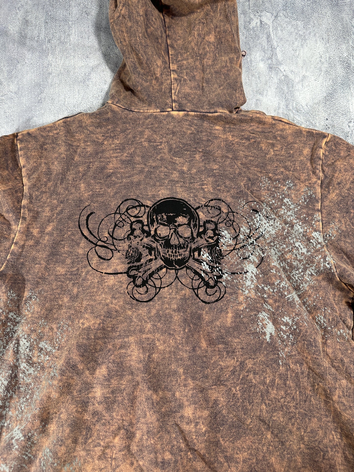 Pollution Hoodie with Skull Graphic