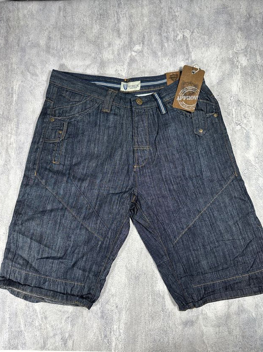Dark Wash Worior Jean Shorts
