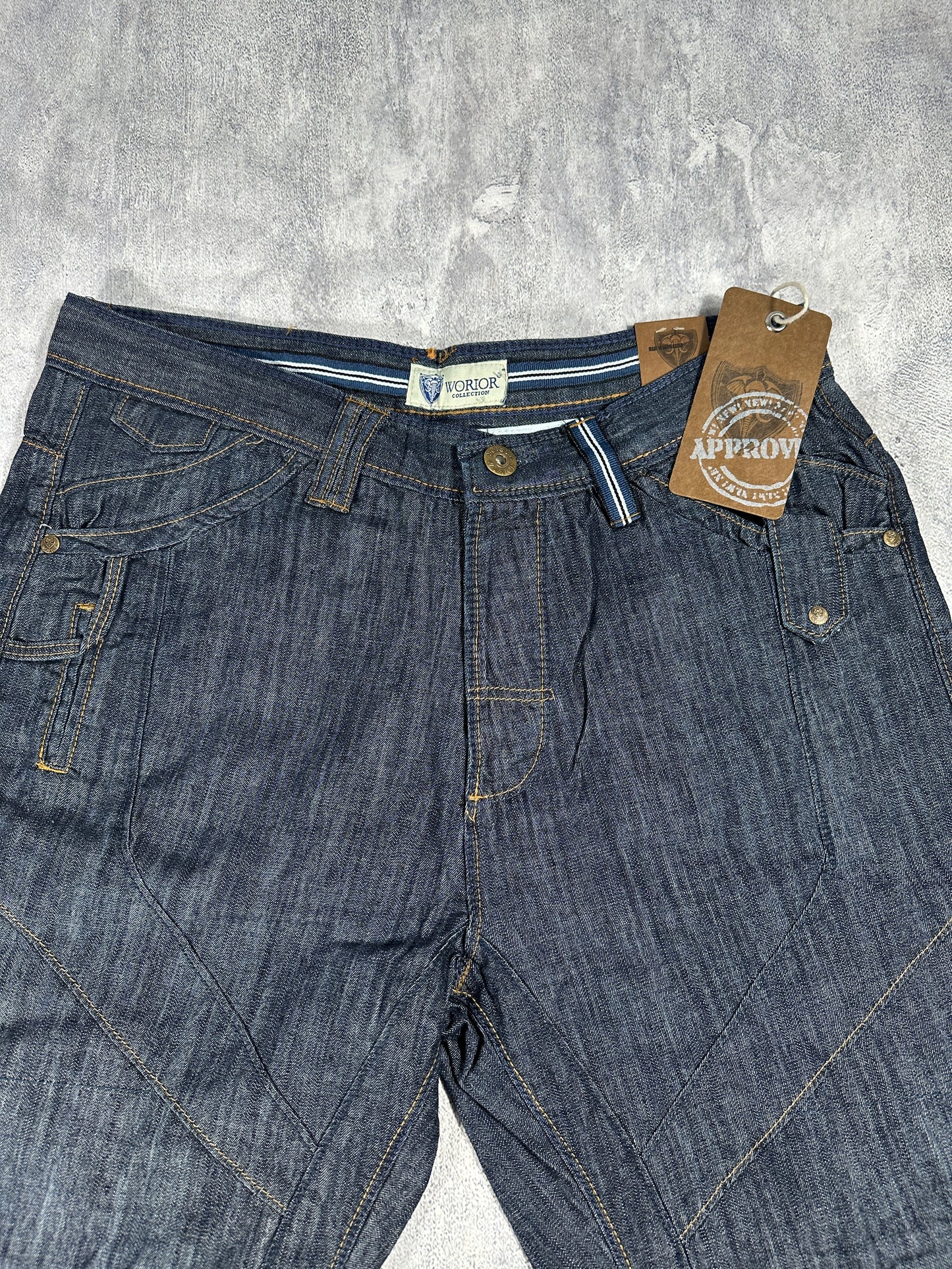 Dark Wash Worior Jean Shorts