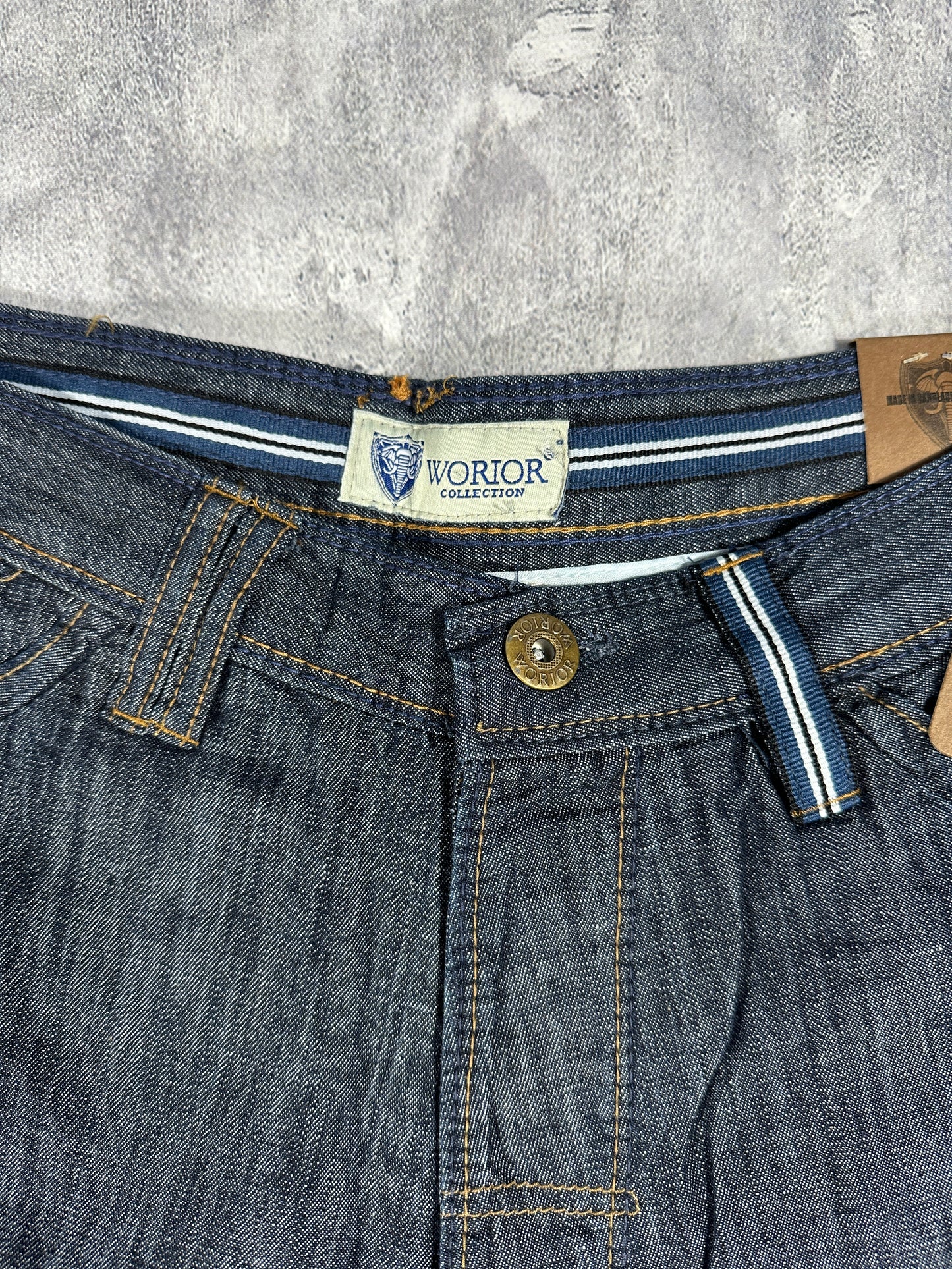Dark Wash Worior Jean Shorts