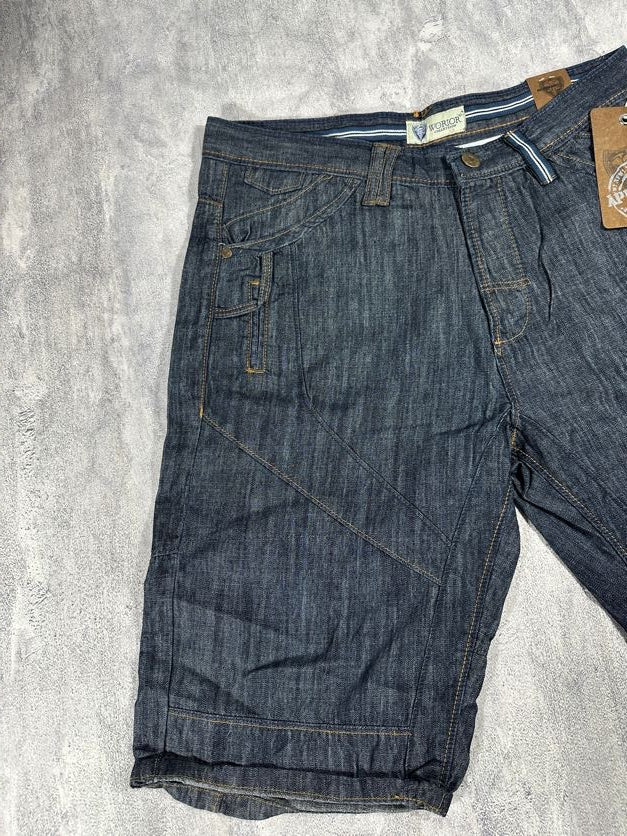 Dark Wash Worior Jean Shorts