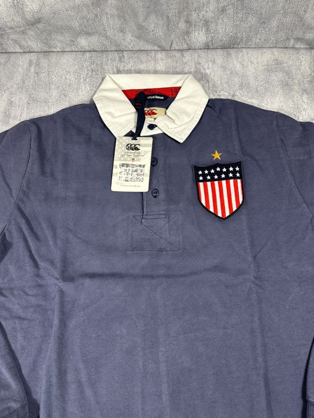 USA Canterbury Blue Rugby Polo Shirt