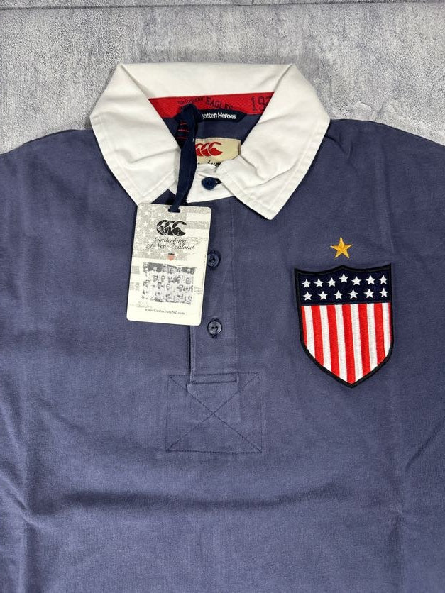 USA Canterbury Blue Rugby Polo Shirt