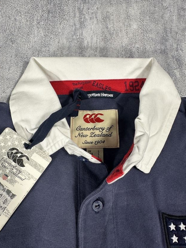USA Canterbury Blue Rugby Polo Shirt