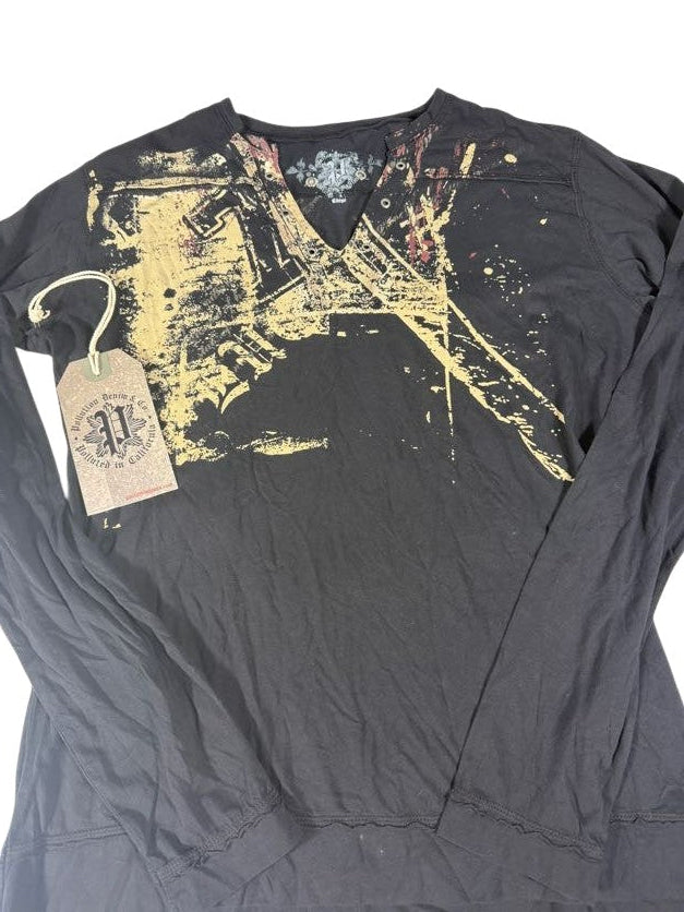 Pollution Splatter Black Long Sleeve Shirt