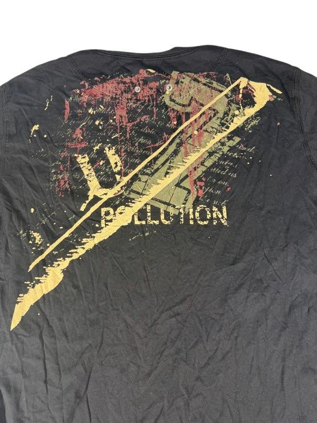 Pollution Splatter Black Long Sleeve Shirt