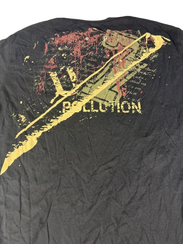 Pollution Splatter Black Long Sleeve Shirt