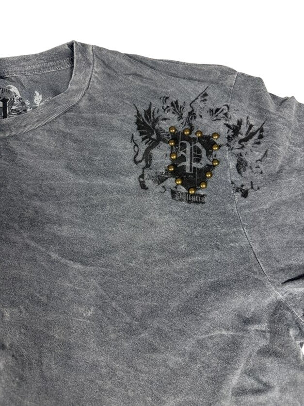 Gray Pollution Y2K Short Sleeve Shirt