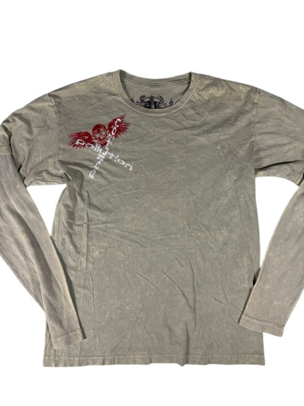 Green Pollution Long Sleeve with Skull