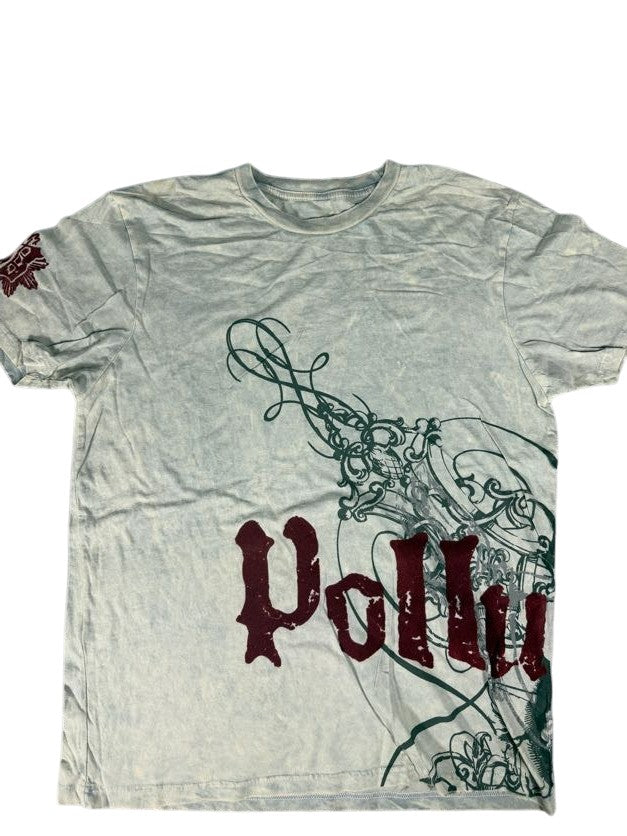 Teal Pollution Short Sleeve Shirt